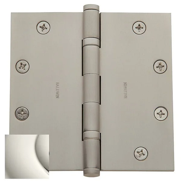 Baldwin 1051140i 5 x 5 in. Ball Bearing HINGE, Polished Nickel