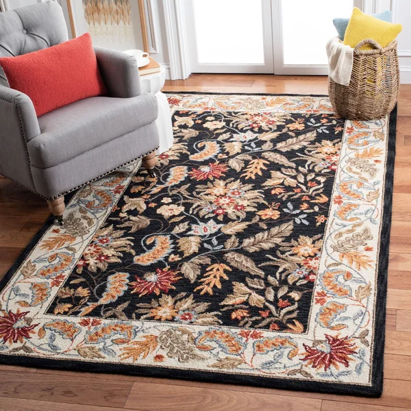 Safavieh Chelsea HK141B Area Rug - Black, Size: 6& x 9&