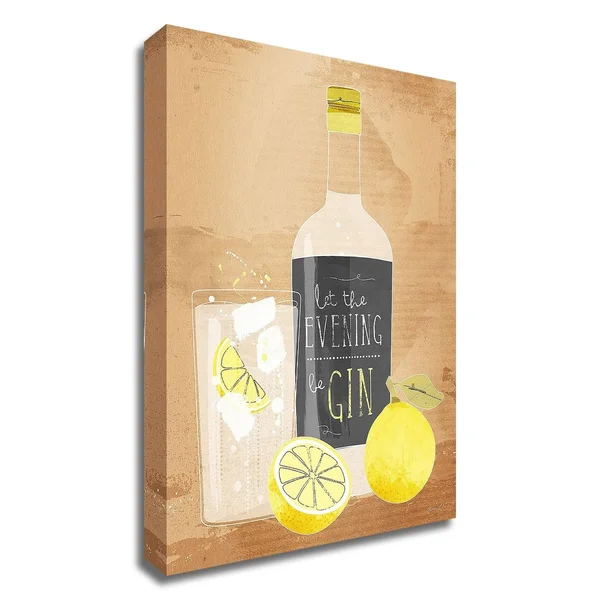 24x22 x 18x22 Let The Evening Begin by Green Lili Print on Canvas