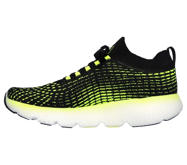 Skechers Men's GOrun MaxRoad 4 Hyper Running Shoes, Black/Lime, 8.5