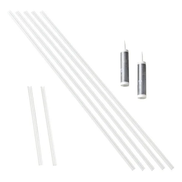 Fasade Vista Decorative Vinyl Backsplash 15 Sq ft Kit in Matte White