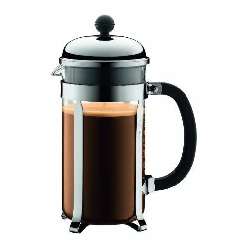 Bodum Chambord French Press Coffee Maker - 34 Ounce, 1 LITER, 8 Cup, Chrome, Stan
