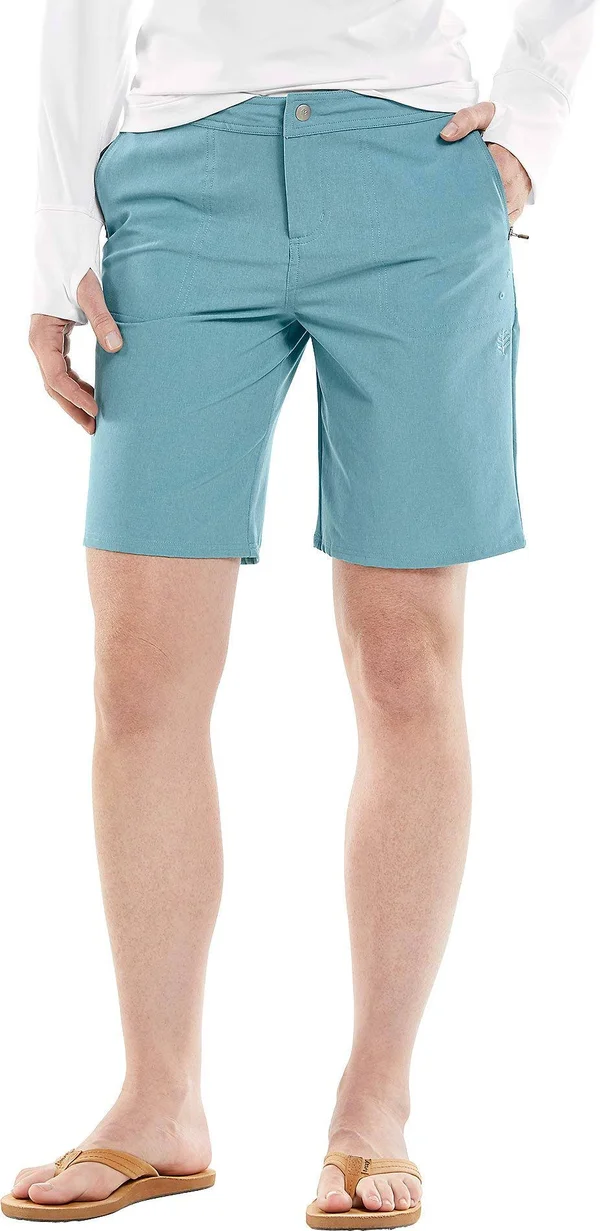 Coolibar Women's Schooner Boardshorts - Board Shorts for Women, Green, 6
