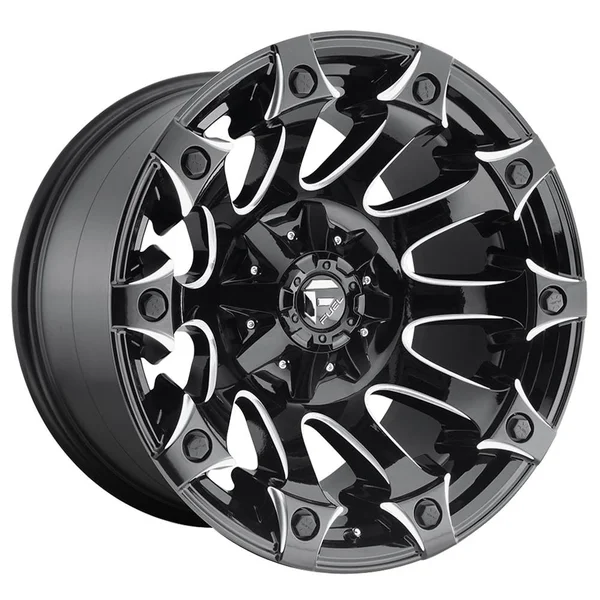17x9 Fuel D578 Battle Axe Gloss Black Milled D57817907050