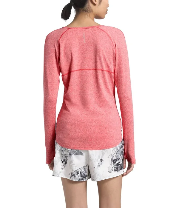 The North Face Women's Essential L/S Cayenne Red Heather XL