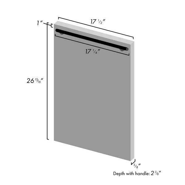 ZLINE Kitchen & Bath 18x22 Dishwasher Panel in Blue Matte with Modern Handle (DP-BM-H-18)