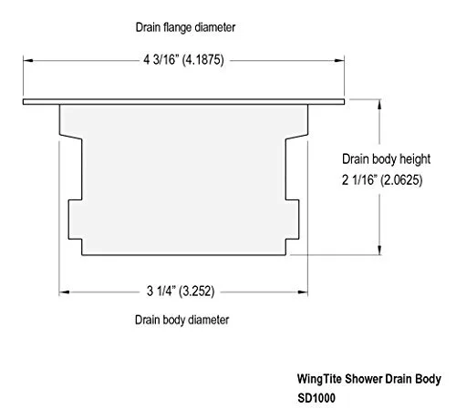 Wingtite Shower Drain Installs from The Top Brushed Nickel