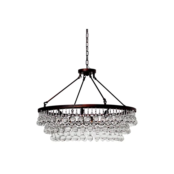 Lightupmyhome Celeste Oil-Rubbed Bronze Glass Drop Crystal Chandelier - Oil Rubbed Bronze