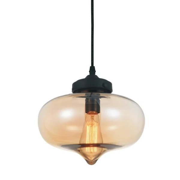 CWI Lighting Glass 1 Light 5570P11 Pendant Amber