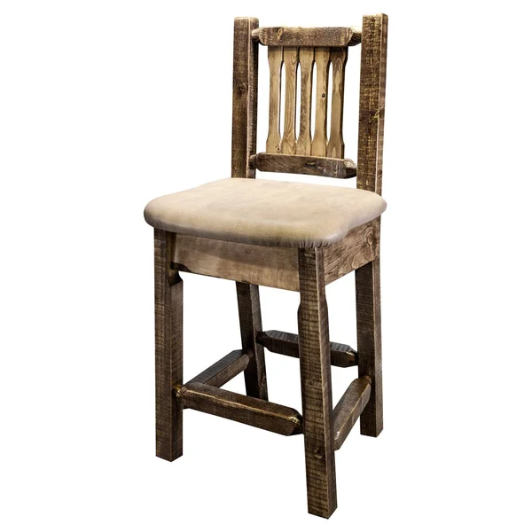 Montana Woodworks Homestead 24 in. Upholstered Counter Stool Buckskin