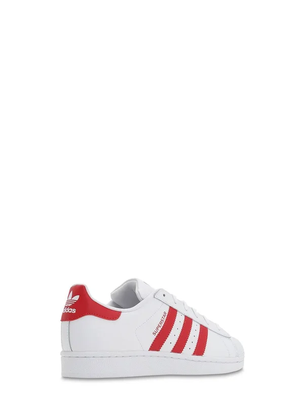 Adidas Originals White & Red Superstar Trainers