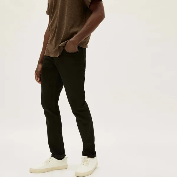 Men's Slim 4-Way Stretch Organic Jean, Uniform by Everlane in Black, Size 32x30