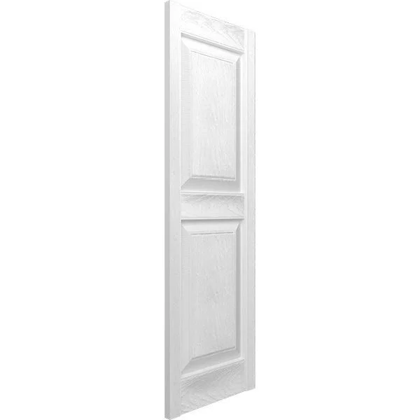 12 inchw x 75 inchh Lifetime Vinyl - Standard Two Equal Panels, Raised Panel Shutters, w/Installation Shutter-Lok&s & Matchin