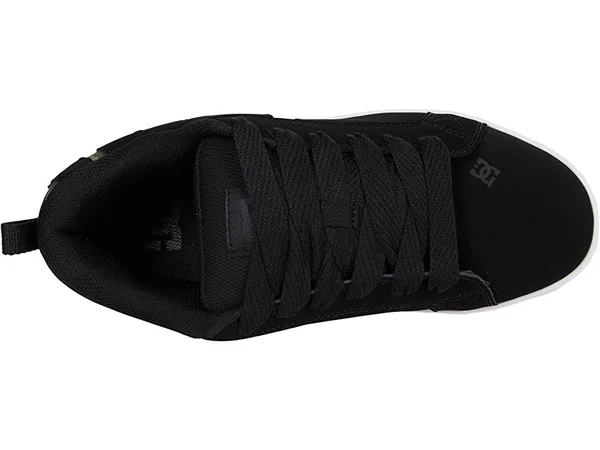 DC Court Graffik Sq Men's Skate Shoes Black/Camo Print : 10.5 D - Medium