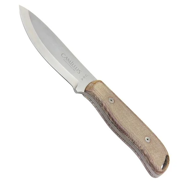 Camillus Bush Crafter with Leather Sheath Micarta Handle Plain