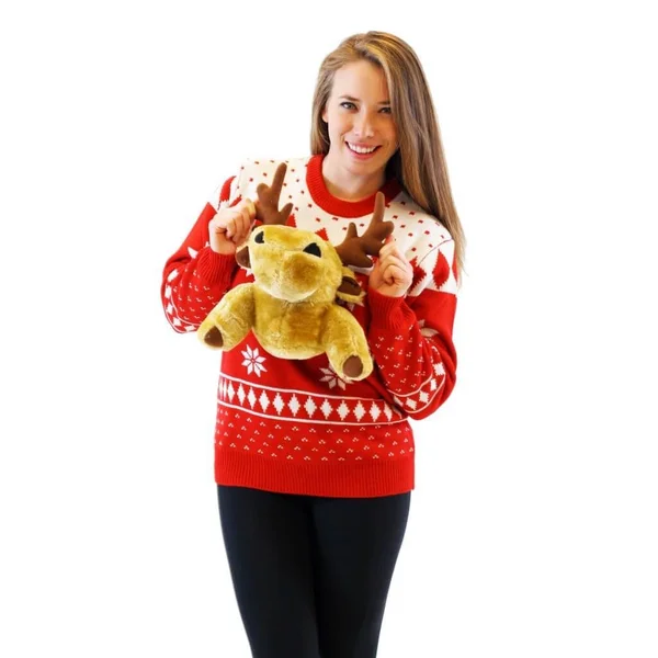 Red 3D Ugly Christmas Sweater - Adult Unisex, Size: Xs