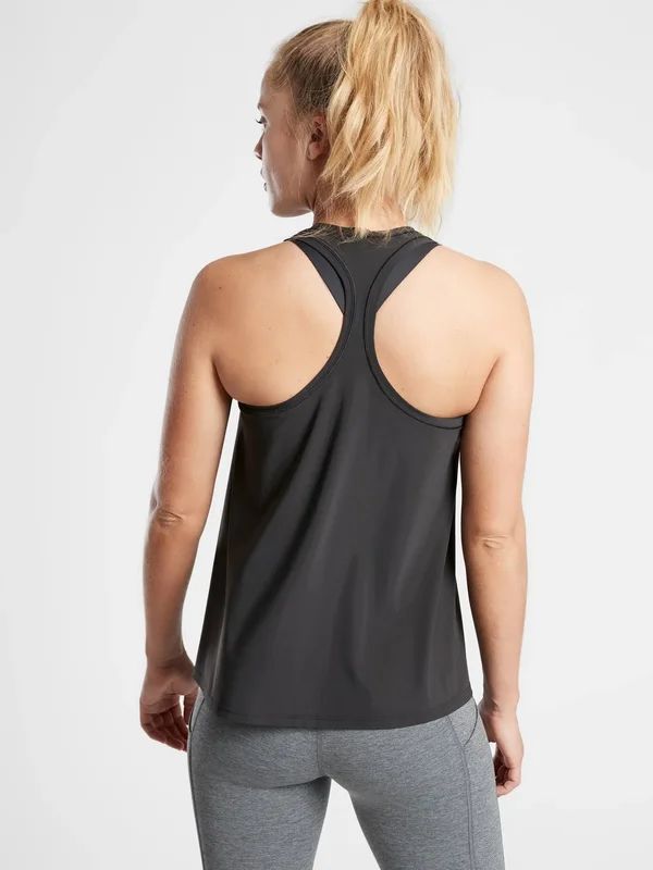 Athleta Women's Ultimate Train Tank Black Logo Size L
