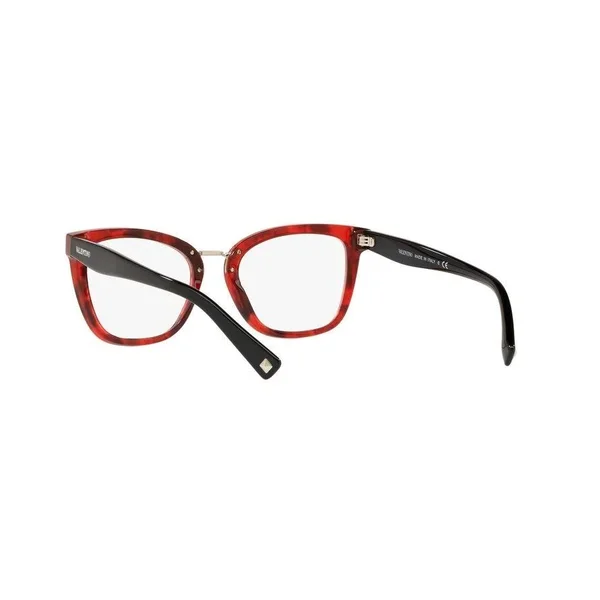 Valentino VA3026 Pillow Eyeglasses, 50-19-140, 5020-HAVANA Red