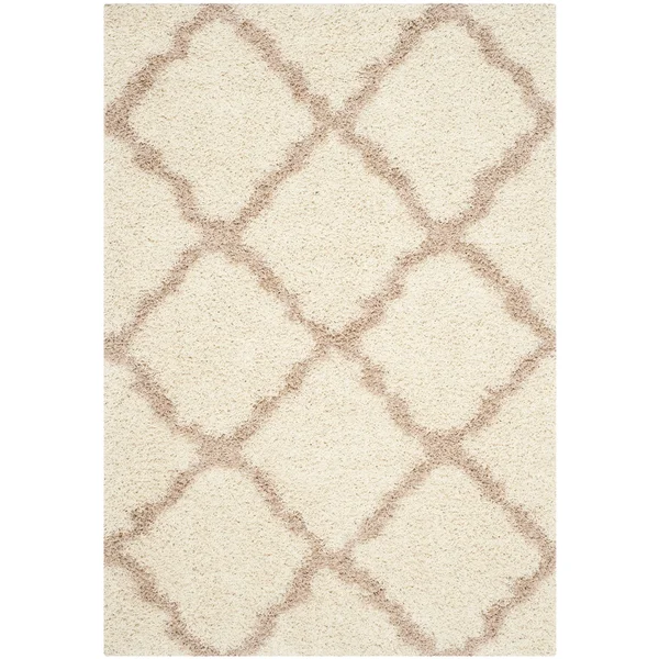 Safavieh 8& x 10& Sgd-Dallas Shag Dallas Shag 257 Red, Ivory Rug