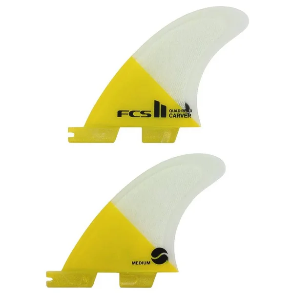 FCS II Carver PC Yellow Medium Quad Rear Fin Set