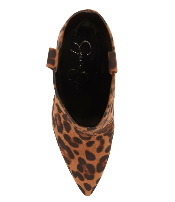 Jessica Simpson Pixille Leopard-Print Western Booties - Leopard 6M