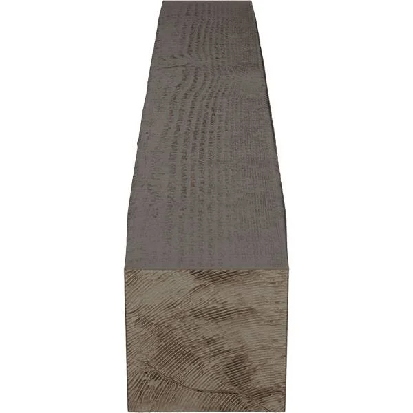 Ekena Millwork MANURS04X08X60HD 4x22H x 8x22D x 60x22W Rough Sawn Faux Wood Fireplace Mantel - Natural Honey Dew