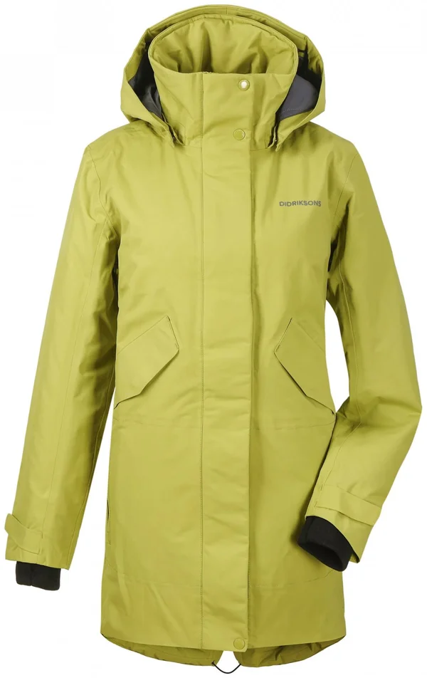 Didriksons Tanja Parka 4 Green - Women Casual Jacket (Size 46 - Color Seagrass Green)
