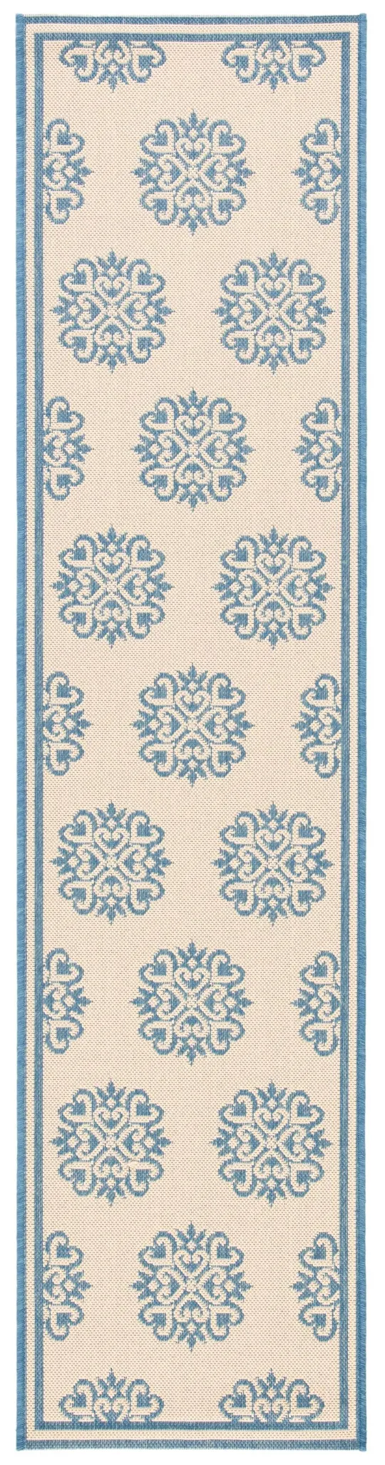 Safavieh 6&-7x22 x 6&-7x22 Square Beach House BHS181M Blue Creme Rug
