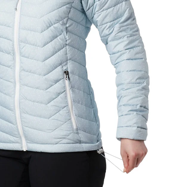 Columbia Women ' S Powder Lite Hooded Jacket - Cirrus Grey Sparkler Print