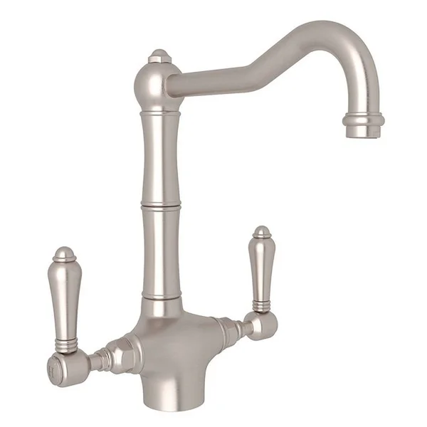 Rohl Country A1679LMSTN-2 Single Hole Kitchen Faucet - Satin Nickel