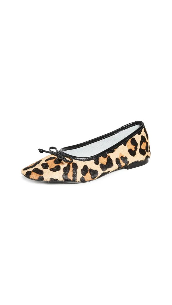 Schutz Arissa Flats Natural/Black 7.5