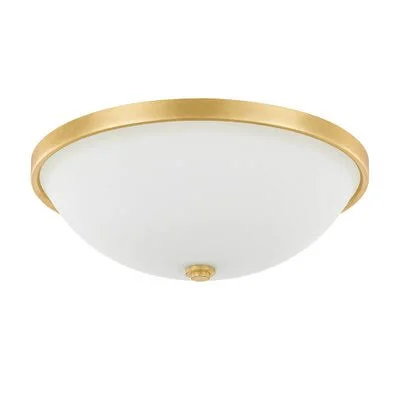 Rayfield 3 - Light 14.75x22 Simple Bowl Flush Mount Finish: Gold Leaf