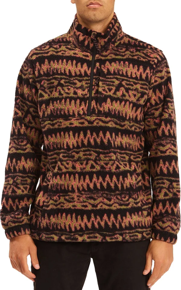Billabong Boundary Mock Neck Men's Fleece Black XL