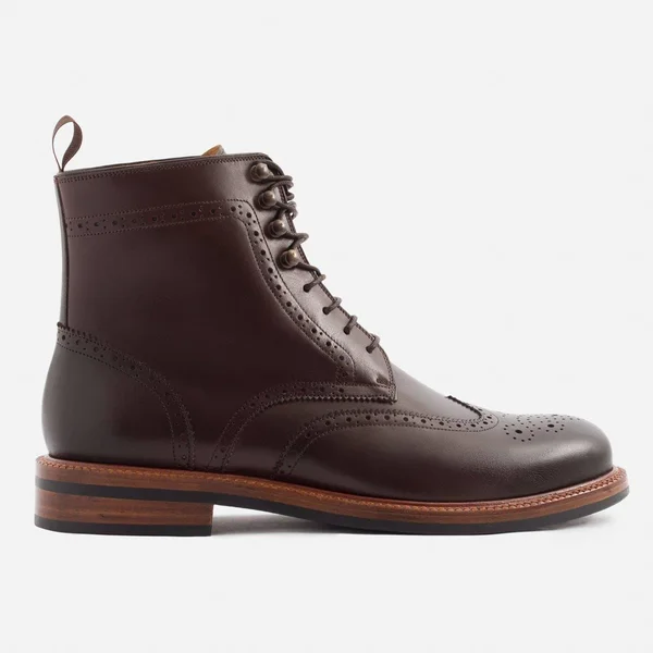 Beckett Simonon Nolan Brogue Boots, Brown, Size 8.5, Men's Boot
