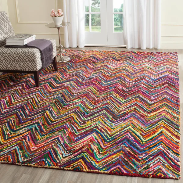 Safavieh Nantucket NAN141B Blue - Multi 5& x 8& Area Rug