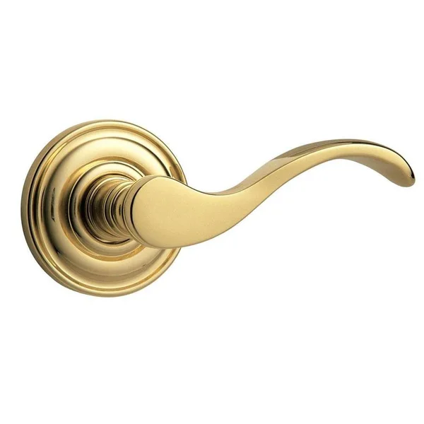 Baldwin 5455v031priv Wave Door Lever Privacy Set, Non-Lacquered Brass