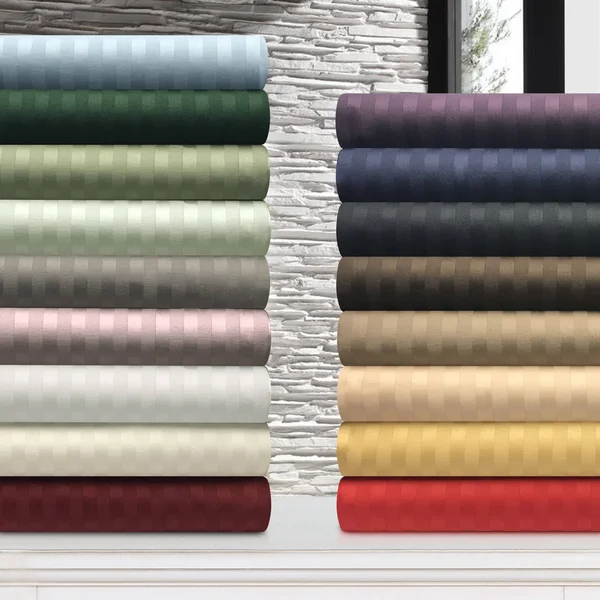 Superior 300 Thread Count Split King Deep Pocket Cotton Sateen Sheet Set - Black - Victorian