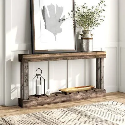 Gracie Oaks Merkle Single Top Console Table, Beige