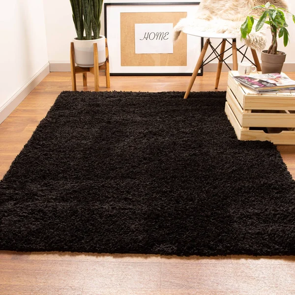 Super Area Rugs Cozy Solid Shag Rug - Red 5& x 8&