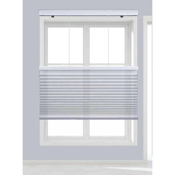 Linen Avenue Cordless Top Down Bottom Up Light Filtering Cellular Shade 44 W x 84 H, White
