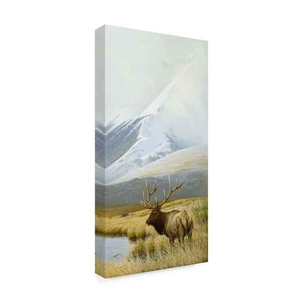 Michael Budden 'Autumn Uprights - Elk' Canvas Art 16x32