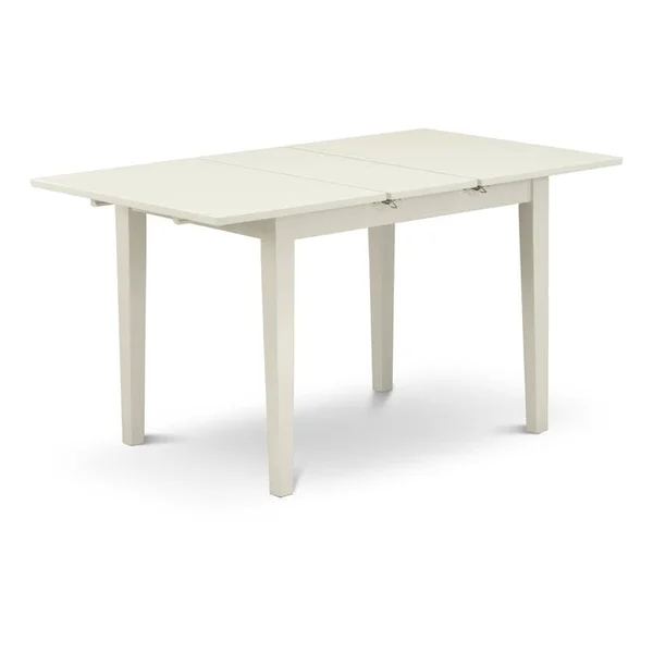 East West Furniture Norfolk 5-Piece Wood Dining Table and Chair Set in White - NOEN5-LWH-78