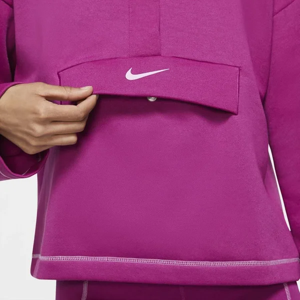 Nike Women's Sportswear Swoosh Quarter-Snap Top CU6637 - Medium - Pink