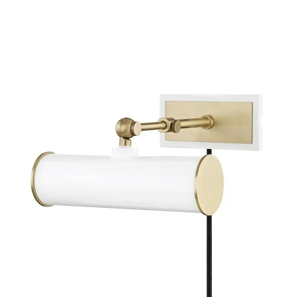Mitzi Holly 1 Light Picture Light - Aged Brass/White HL263201