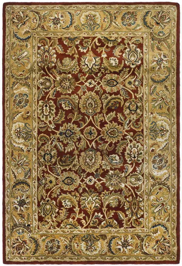 Safavieh Classic CL758K Area Rug - Rust/Camel, Size: 6 x 9 ft.