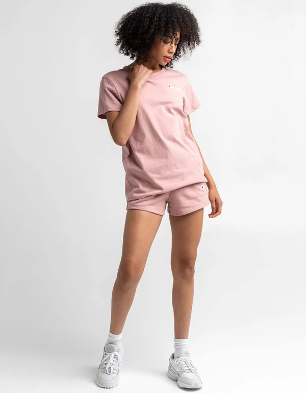 Champion REVERSE Weave Embroidered Pink Sweat Shorts - Pink - X-Large