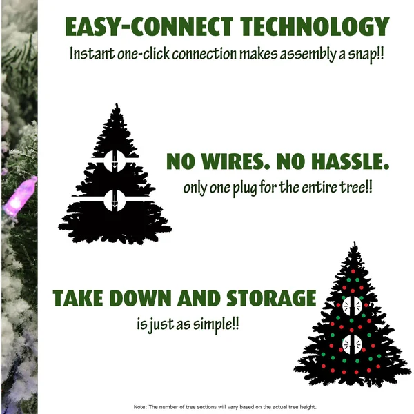 Fraser Hill Farm 6.5 ft. Canyon Pine Christmas Tree with Clear LED Lighting