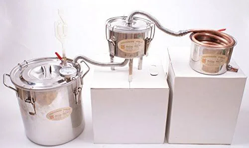 3 Pots DIY 8 Gal 30 litres Copper Alcohol Moonshine Ethanol Still Spirits Boiler Water Distiller