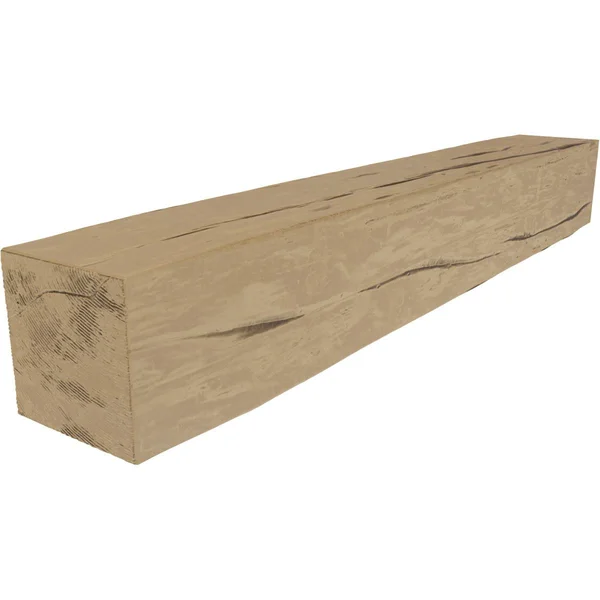 Ekena Millwork MANURW08X10X48PP 8x22H x 10x22D x 48x22W Riverwood Faux Wood Fireplace Mantel - Natural Pine