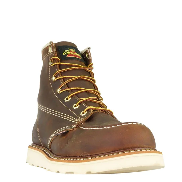 Men's Thorogood 814-4203 American Heritage 6x22 Moc Toe Wedge Boots - Brown 10, M
